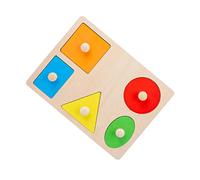 PERSELOSO 1Set Geometric Shapes Puzzle Educational for Boys Blocks for Intelligence Development Fun Preschool Learning Activity Safe Wooden Material