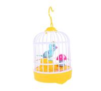 PERSELOSO 1set Interactive Electric Singing Bird Toy Voice Activation Light Mushroom Simulation Birdcage for Boys and Girls Home Decor Random Bird Engaging Play for Boys and Girls