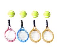 PERSELOSO 1Set Miniature Tennis Racket Decorative Props for Dollhouse for Photography and Mini House Layouts Chic Design for DIY Lovers and Collectors