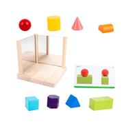 PERSELOSO 1Set Mirrored Building Blocks Educational Geometry Learning for Enhances Spatial Thinking Safe Smooth Edges for Preschoolers