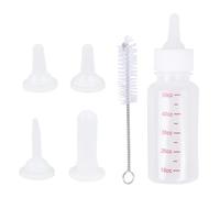 PERSELOSO 1set Pet Nursing Bottle with Silicone and Pp Material Includes Replacement Nipples and Cleaning Brush Portable Feeding for Small Pets like Cats Rabbits and Puppies Random Color