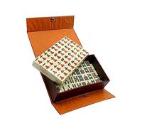 PERSELOSO 1set Portable Travel Mahjong Game Chinese Mahjong Kit with Complete Accessories for Gatherings and Parties Lightweight Design