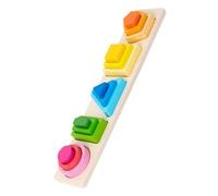 PERSELOSO 1Set Wooden Geometric Shape Puzzle for Stacking and Sorting Board Develop Fine Motor Skills Educational for Age Enhance Logical Thinking and Parent