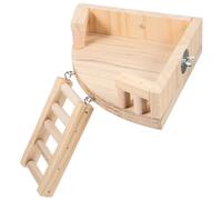 PERSELOSO 1Set Wooden Hamster with Ladder Funny Rat Plaything Platform for Pets Safe and Decorative Hamster Activity Supply for Climbing Exploring and Boredom Breaker