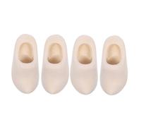 PERSELOSO 2 Pairs Miniature Wooden Shoes Unfinished DIY Clogs for Dollhouse Decoration Craft Supplies for Miniature Scenes and Home Decor
