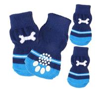 PERSELOSO 2 Pairs Pet Dog Socks with Non Slip Bottom of Cozy Cotton Socks for Dogs for Poodles and Puppies Protects Paws Keeps Them Clean for Winter Wear