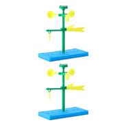 PERSELOSO 2 Sets DIY Wind Vane Kit Plastic Assemble for Boys Educational Science Experiment Accessory Stem Crafts for Fun Weather Vane Garden Decoration