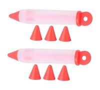 PERSELOSO 2 Sets Silicone Jam Decorating Pens for Cake Writing and Icing -Resistant Pastry Tools with Multiple Tips and Hooks Easy DIY Cake Decorating for Baking Enthusiasts