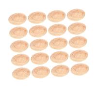 PERSELOSO 20 Pieces Artificial Bird Nests Decorative Cold Dish Adornments Linen Color Simulation Bird Nest Decors for Home and Event Display