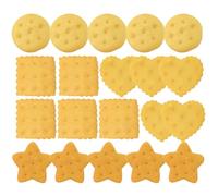 PERSELOSO 20pcs Artificial Cookie Models Real Touch Feeling and Resin Material, Assorted Colour Biscuits for Kitchen, Bakery, Or Kindergarten Children's Cognitive Display, Assorted style