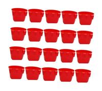 PERSELOSO 20pcs Bird Cage Feeding Cups Durable Parrot Water and Food Bowls for Birds Rabbits Easy to Clean Smooth Edges
