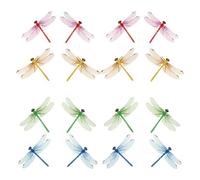 PERSELOSO 20pcs Decorative Dragonflies Models Dragonfly Decors Curtain Ornament 12cm Pp Material Clip on Decorative Effect Creative Home Adornment