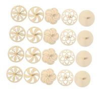 PERSELOSO 20pcs Natural Wood Gyroscope for DIY Painting Tops for Creative Play Craft Supplies for Boys Develops Motor Skills and Hand Eye Coordination Random Color
