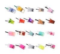 PERSELOSO 20pcs Resin Mini Milk Tea Cup Charms for DIY Decoration, Creative Mini Home Furnishings Vivid Appearance, for Arts and Crafts Accessories