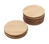 PERSELOSO 20PCS Unfinished Bamboo Circle Cutouts for DIY Painting Smooth Blank Discs for Crafts Safe and Natural Material for Creative Projects