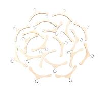 PERSELOSO 20pcs Wooden Hangers for Bjd Dolls Doll Clothes Organizers Practical Accessories for Dollhouse Wardrobe and Organization