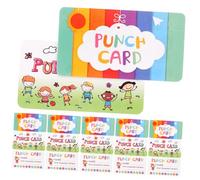 PERSELOSO 20sheets Punch Cards for Classroom Incentives Encouragement Reward Cards for Teachers Parents Fun Cartoon Design Suitable for Student Motivation and Positive Behavior Reinforcement