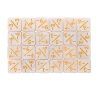 PERSELOSO 24Pcs Acrylic Token Dice with Plus Minus Signs for Learning and Board Card Games Multi-sided Counters for Math Activities and Educational Play White Pearl Texture Cubes