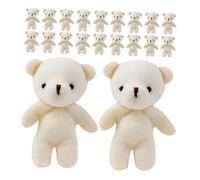PERSELOSO 24pcs Stuffed Animal Tiny Bear Toys Portable Bear Figurine Keychain Charm Bag Pendant