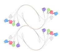 PERSELOSO 25pcs Tooth Holders for Kids At School: Plastic Holder with String - Tooth Fairy Container for Lost Teeth Keepsake Baby Shower Favors