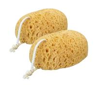 PERSELOSO 2pcs Bath Sponges for Shower Body Scrubber Polymeric Sponge with Lanyard Design Fully Absorb Bath Liquid Simple Practical Style for Christmas and Holidays