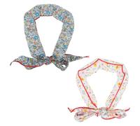 PERSELOSO 2pcs Dog Cooling Bandanas Summer Ice Scarves with Physical Cooling Effect and Breathable Polyester Material, Floral Pattern, for Hot Summer and Mountain Climbing