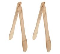 PERSELOSO 2pcs Ergonomic Bamboo Cactus Tongs with Spine Protection and Long Dual-arm Structure for Indoor Gardening and Bonsai, Precision Nursery Plant Tong for Safe Cactus Handling