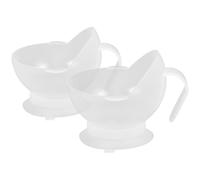 PERSELOSO 2pcs Handicapped People Bowl Elderly Assistant Bowl Anti-Fall Suction Base Pp Silicone Lightweight Dining Aid for Disabled and Seniors