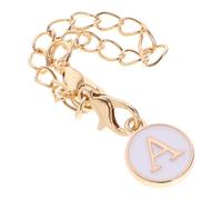 PERSELOSO 2pcs Heart Shaped Letter A Charms Keychain Hanging Chain Convenient Accessories for Cups Backpacks Crafts Stylish Durable Novelty Decor