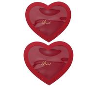 PERSELOSO 2pcs Heart Shaped Red Paper Cardboard Wrapping Box with Window Design for Valentines Day Gifting and Romantic Occasions, Empty Heart Box Suitable for Personalised Presents