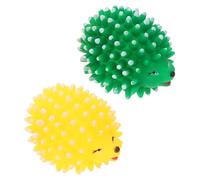 PERSELOSO 2Pcs Hedgehog Dog Squeaky Interactive Puppy Molar Chew Lightweight Cartoon Latex Design for Pet Teething Playtime Durable Fun Pet Supplies Random Color