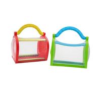 PERSELOSO 2Pcs Insect Viewing Box Portable Plastic Cage for Butterfly and Bug Observation Lightweight Design for Outdoor Nature Exploration Habitat for Insects Random Color