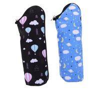 PERSELOSO 2pcs Insulated Milk Bottle Bags for Strollers Portable Thermal Feeding Bottle Pouches Medium Size Hot Air Balloon Designs for Outdoor Baby Feeding