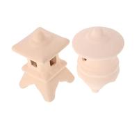 PERSELOSO 2pcs Japanese Style Fish Tank Decoration Ceramic Pagoda Zen Garden Figurine Pagoda Ornament Ceramic Decor Aquarium Shelter Japanese Lantern Accessory