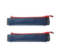 PERSELOSO 2pcs Leather Pen Holder Pouch Set for Handbag and Office Use, Vintage Style Creative Pen Bag with Stationery Storage and Secure Hold, Suitable for Office Workers and Pupils