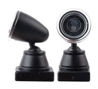 PERSELOSO 2pcs Miniature Train Signal Lights, Green Luminous Spotlights for Model Railroad Layouts, Sand Table Building Materials, Tiny Simulation Spotlight Decor for Model Trains