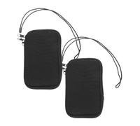 PERSELOSO 2pcs Neoprene Phone Pouches Portable Protective Sleeves for Women Outdoor Hiking Beach Mobile Bag Scratch-resistant Cell Phone Cases Black