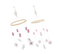 PERSELOSO 2pcs Nordic Flower Crib Mobile Boho Wind Chime for Nursery Decor for Rooms and Spaces Enhances Sensory Development and Aesthetic Appeal