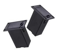 PERSELOSO 2pcs Portable 9v Guitar Battery Holder Box for Active Pickups, Lightweight Plastic and Metal Construction, Easy to Install Guitar Battery Case Suitable for Performance and Ktv