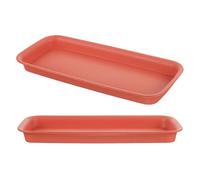 PERSELOSO 2pcs Rectangular Plant Pot Saucers Drip Trays Plastic Water Trays for Flower Pots Preventing Soil Falling and Floor Pollution for Home Decoration and Gardening Projects