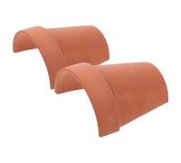 PERSELOSO 2pcs Reptile Hideout Cave Turtle Tank Decoration Pottery Clay Basking Platform Brown Random Holes Indoor Outdoor Shelter Random Style