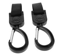 PERSELOSO 2Pcs Rotating Stroller Hooks Durable Hanging Bag Clips for Shopping Diaper Bags Easy to Use Lightweight Compatible with Strollers for Go