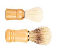 PERSELOSO 2pcs Shave Brush for Men with Wood Handle and Boar Bristle, Beard Styling and Care Tool, for Hair Salon Use or Home Use, Sturdy Shaving Accessory