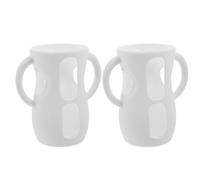 PERSELOSO 2pcs Silicone Bottle Sleeves: 240ml Silicone Baby Bottle Sleeves with Handles - Infant Feeding Glass Protective Covers Compatible for Philips