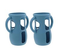 PERSELOSO 2pcs Silicone Bottle Sleeves: 240ml Silicone Baby Bottle Sleeves with Handles - Infant Feeding Glass Protective Covers Compatible for Philips
