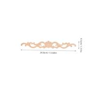PERSELOSO 2pcs Solid Wood Onlays Appliques Retro Carved Flower Embellishments for Furniture Cabinets Closets Doors Wall Decor European Style DIY Crafts
