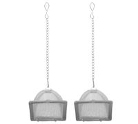 PERSELOSO 2pcs Stainless Steel Pyramid Tea Strainers Small Size Sturdy Tea Infusers Suitable for Homes and Restaurants