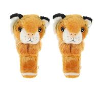 PERSELOSO 2pcs Tiger Stuffed Animal Snap Bracelet - Plush Slap Wristband Party Favor - Zoo Animal Plush Bracelet For Classroom Prizes Christmas New Year Party