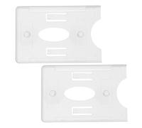 PERSELOSO 2pcs Transparent Car Cards Holder with Strong Suction Cup Mount for Windshield Parking Permit Toll Pass License Stable Grip Plastic