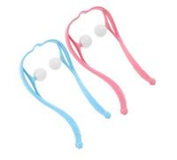 PERSELOSO 2pcs U Shaped Manual Neck Massager for Dual Trigger Point Relief, Portable Deep Tissue Muscle Massager with Pp and Silicone Material, for Neck and Muscle Relaxation at Home